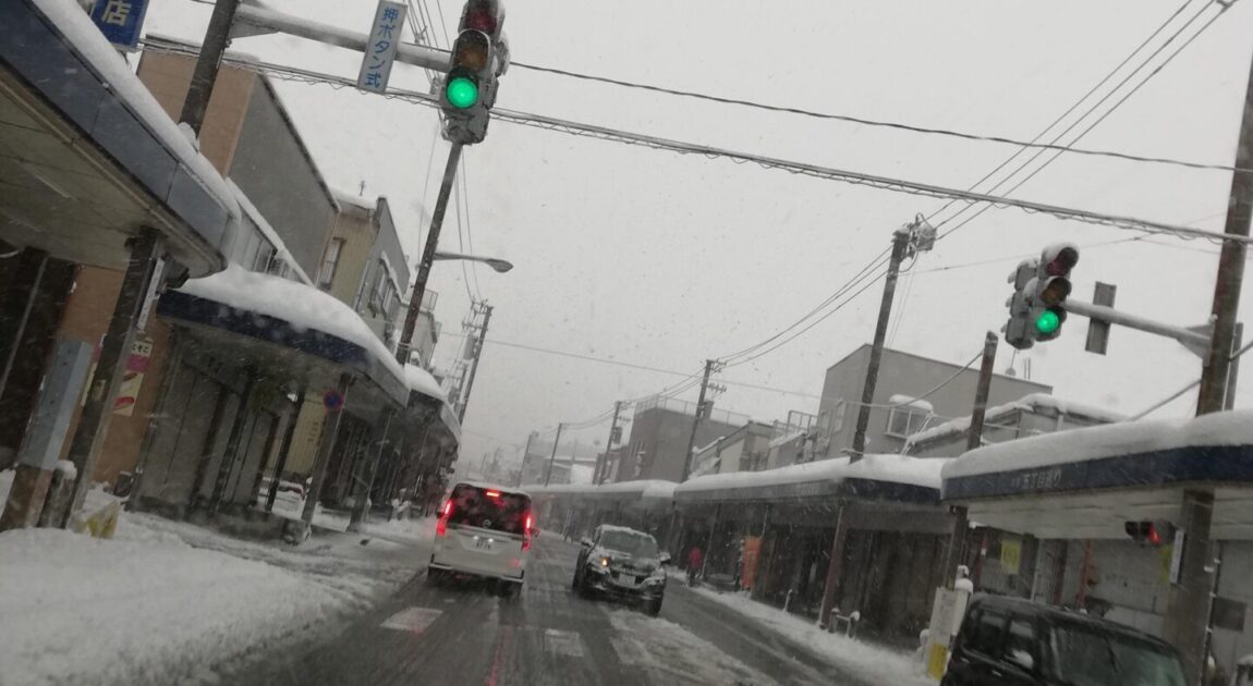 1月の寒波の朝