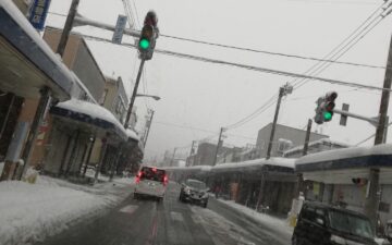 1月の寒波の朝